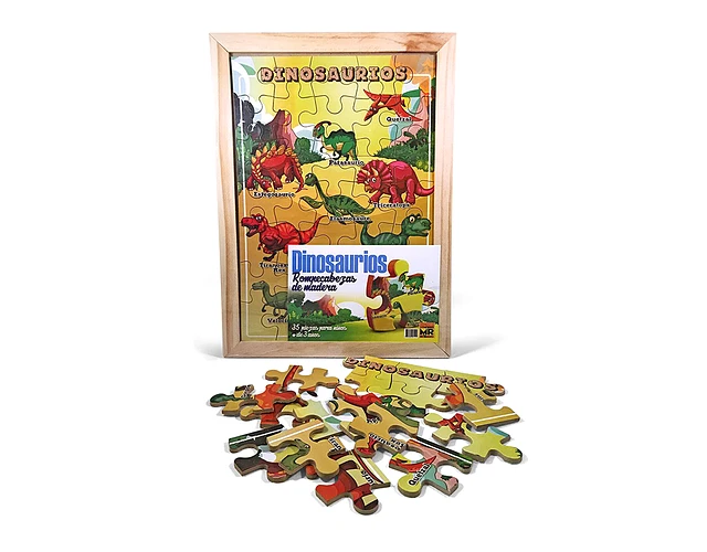 Rompecabezas Madera Dinosaurio 35 pzas.