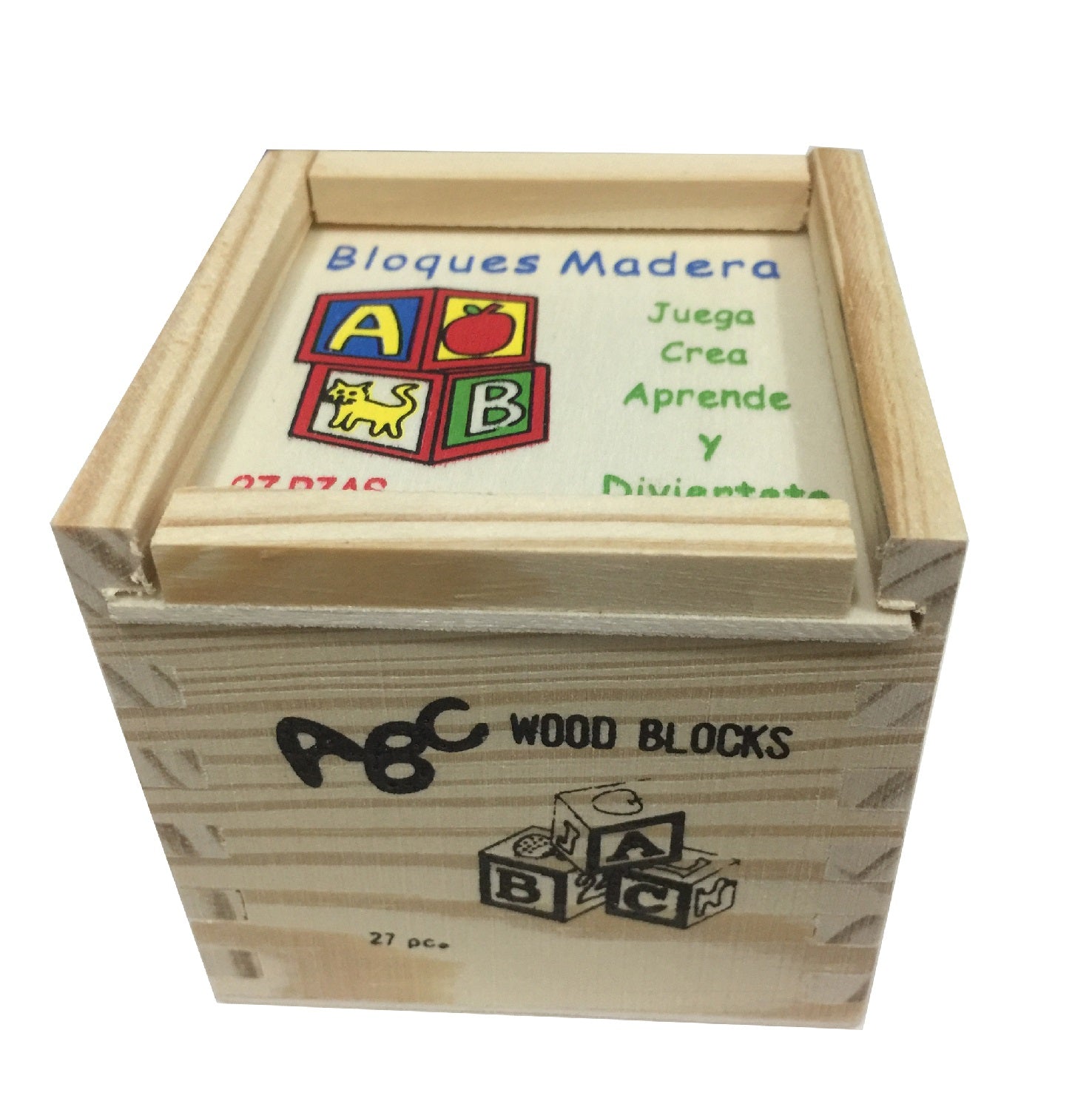 Caja de madera grande con operaciones para restar - Montessori