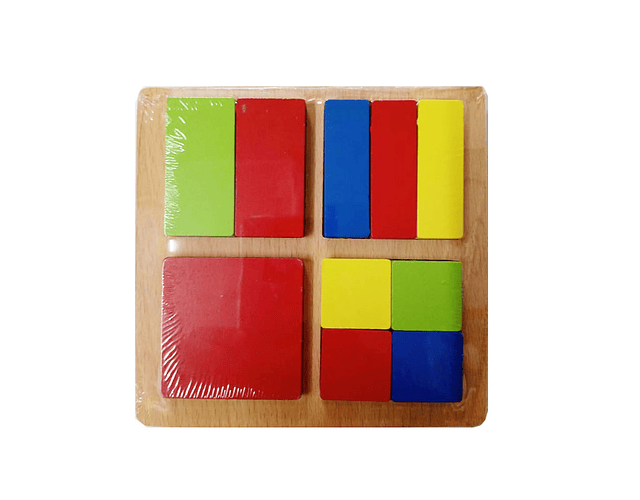 Puzzle fracciones cuadrados