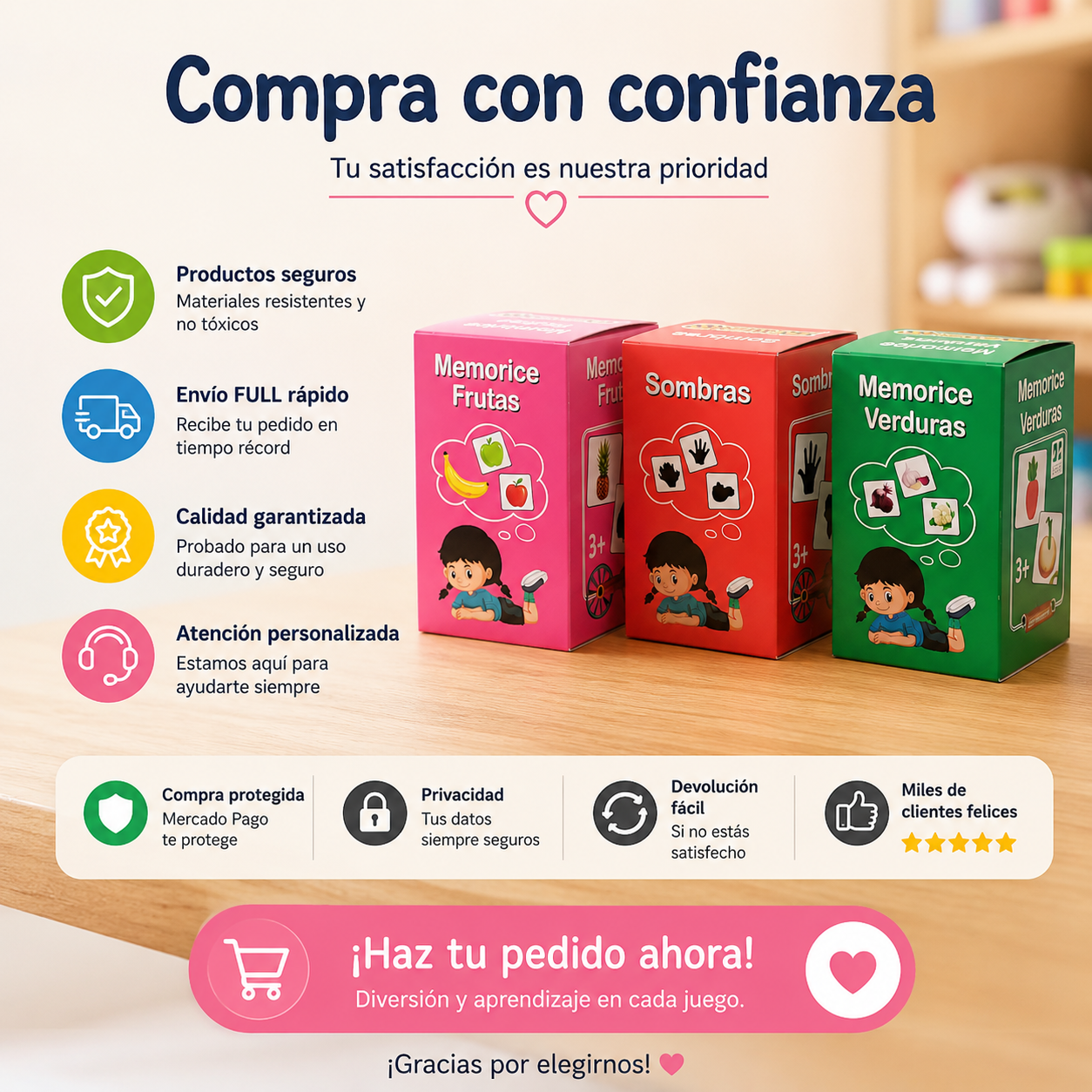 Pack Memorice Frutas Verduras Sombras