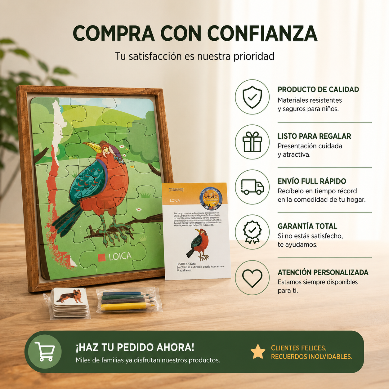 Puzle Rompecabeza Animales de chile Loica