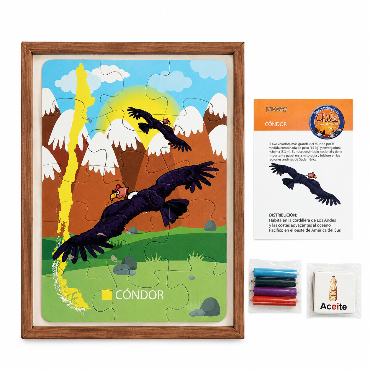 Puzle Rompecabeza Animales de chile Condor