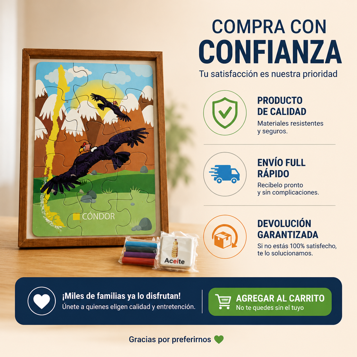 Puzle Rompecabeza Animales de chile Condor