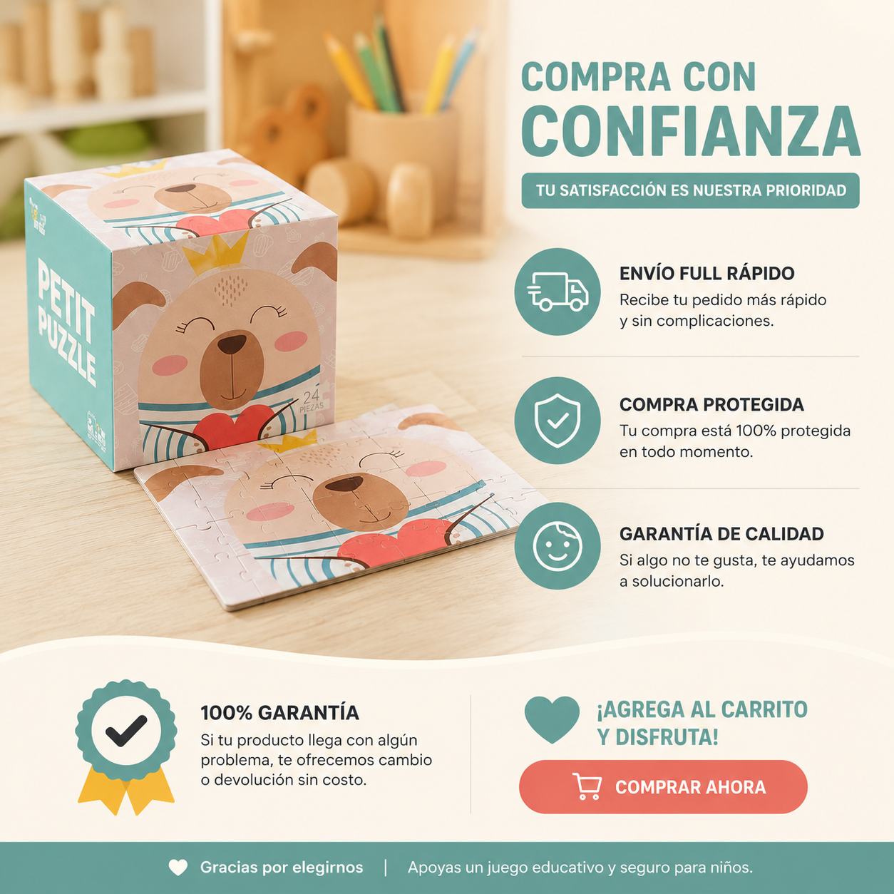 Mini Rompecabezas Perrito Puzzles