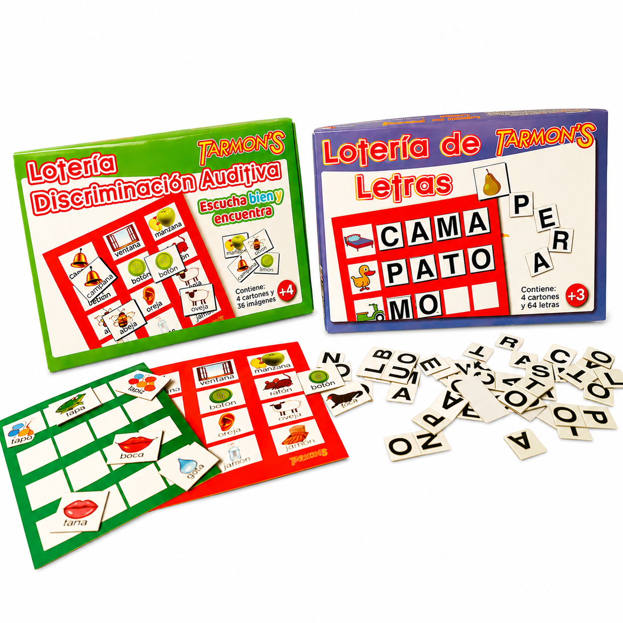 pack lotería letras lotería discriminación