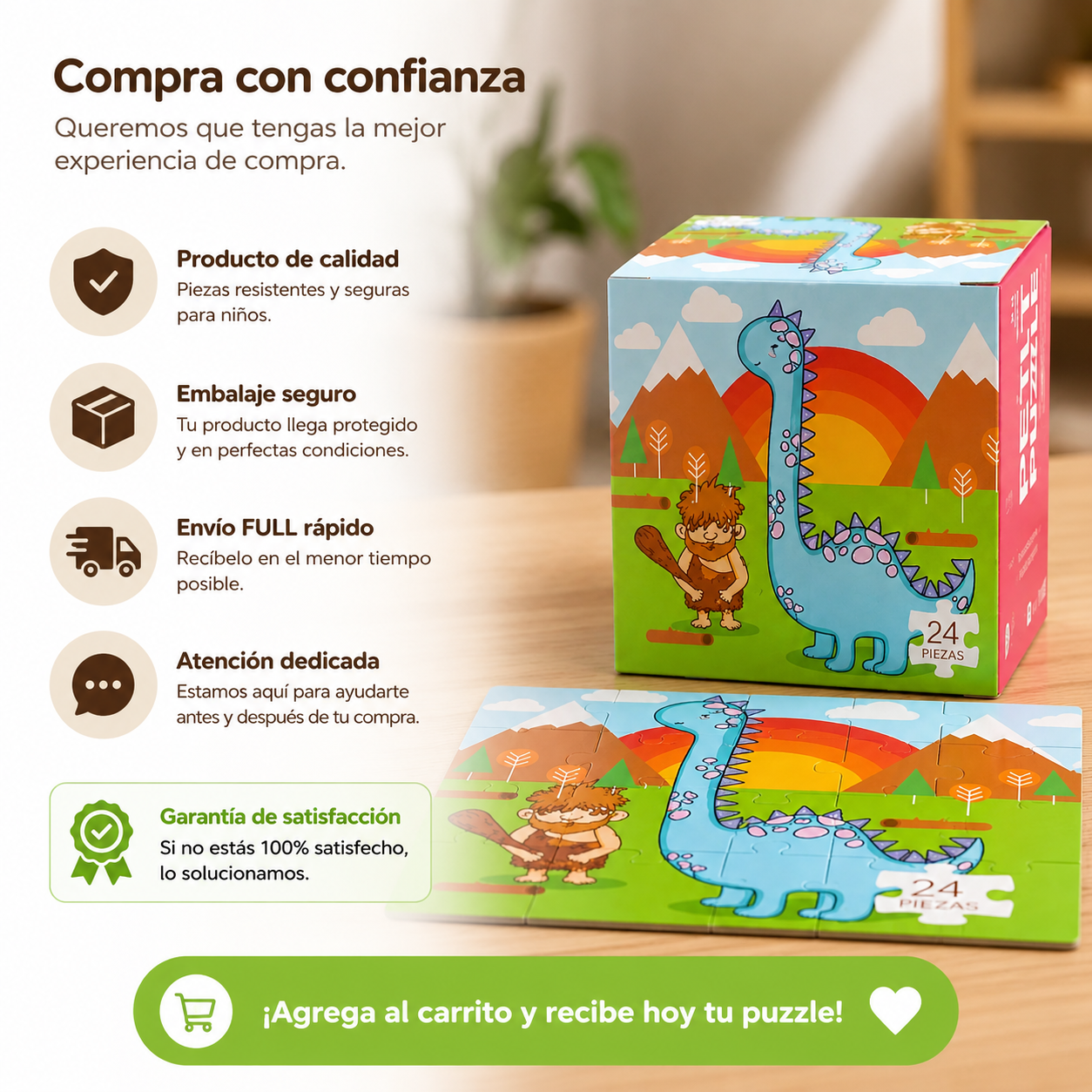 Mini Rompecabeza Dinosaurio Puzzle