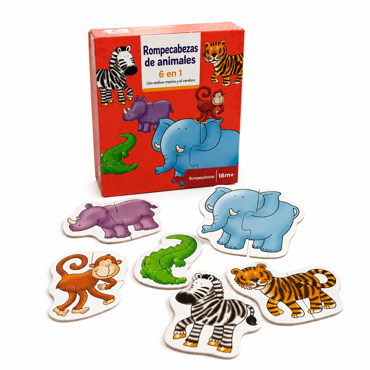 Puzzle Animales de la Selva 6 en 1
