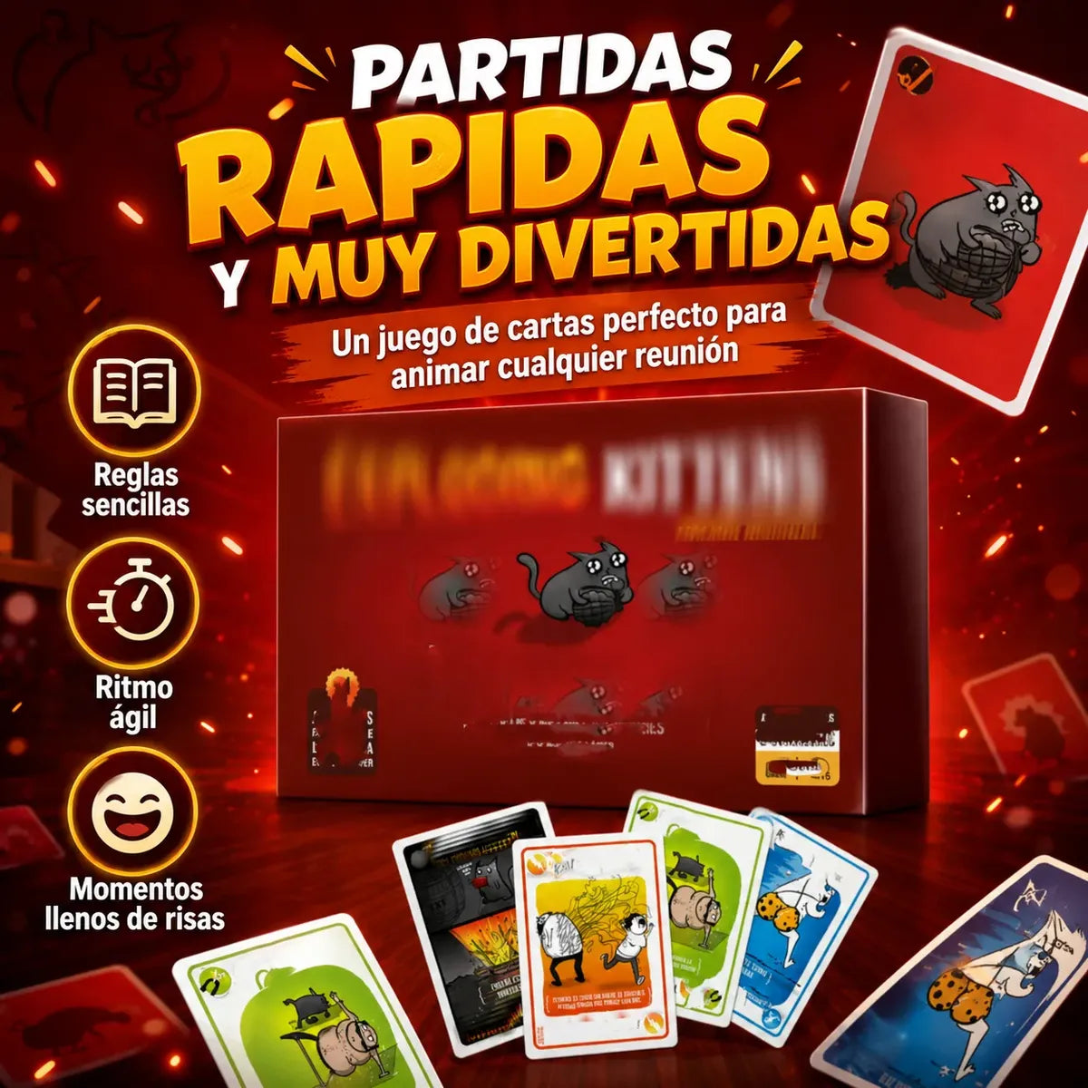 Juego Cartas Gatos Explosivos