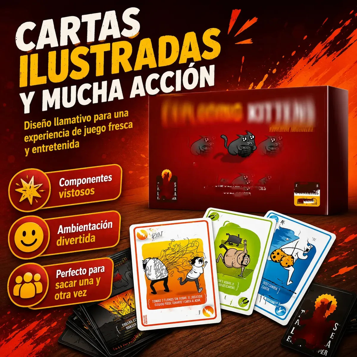 Juego Cartas Gatos Explosivos