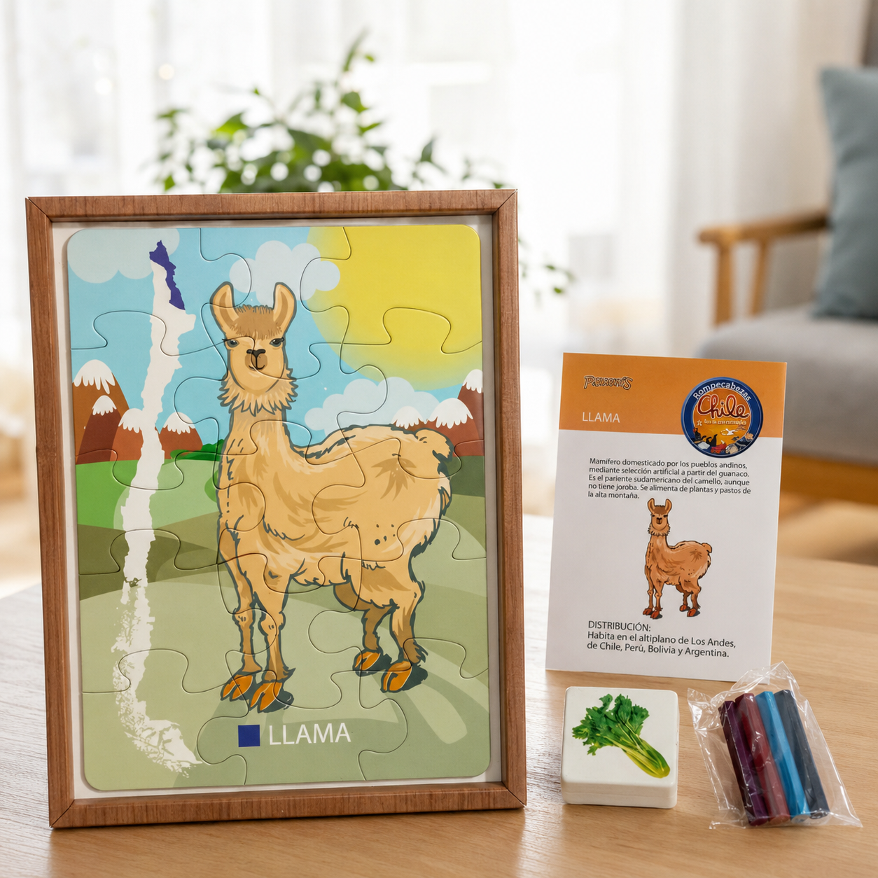 Puzle Rompecabeza Animales de chile Llama