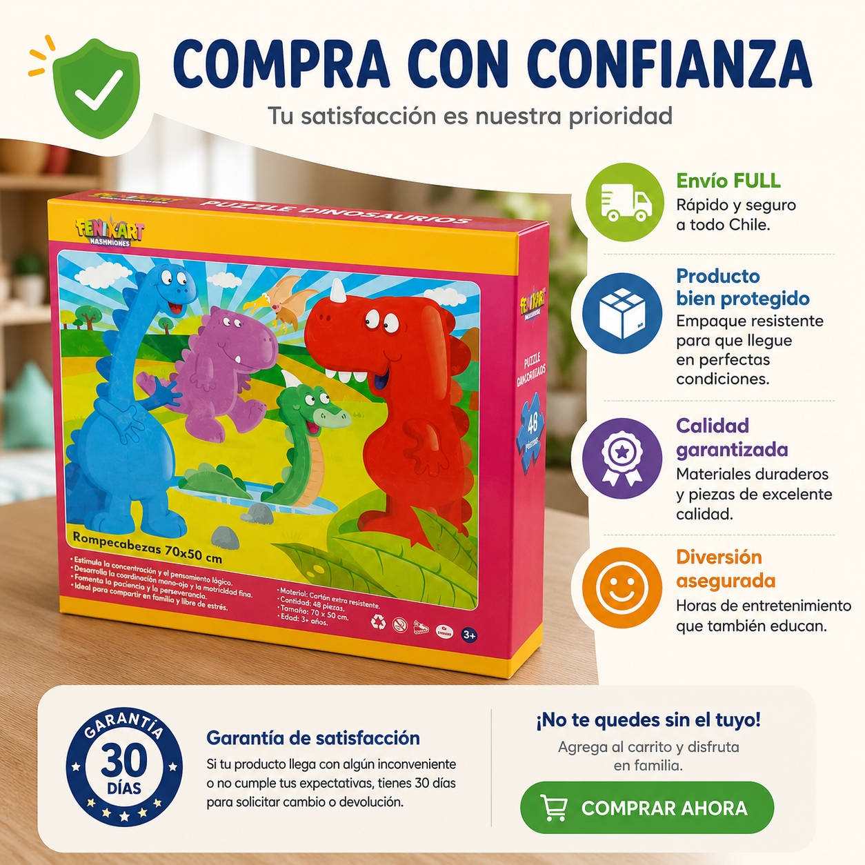 Puzzle Rompecabeza Jumbo Dinosaurio