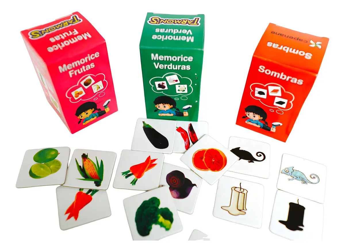 Pack Memorice Frutas Verduras Sombras