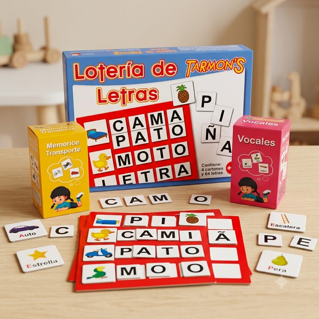 Lotería De Letras, Memorices transporte y Memorice vocales