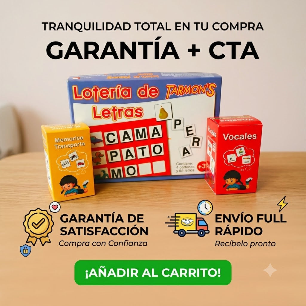 Lotería De Letras, Memorices transporte y Memorice vocales